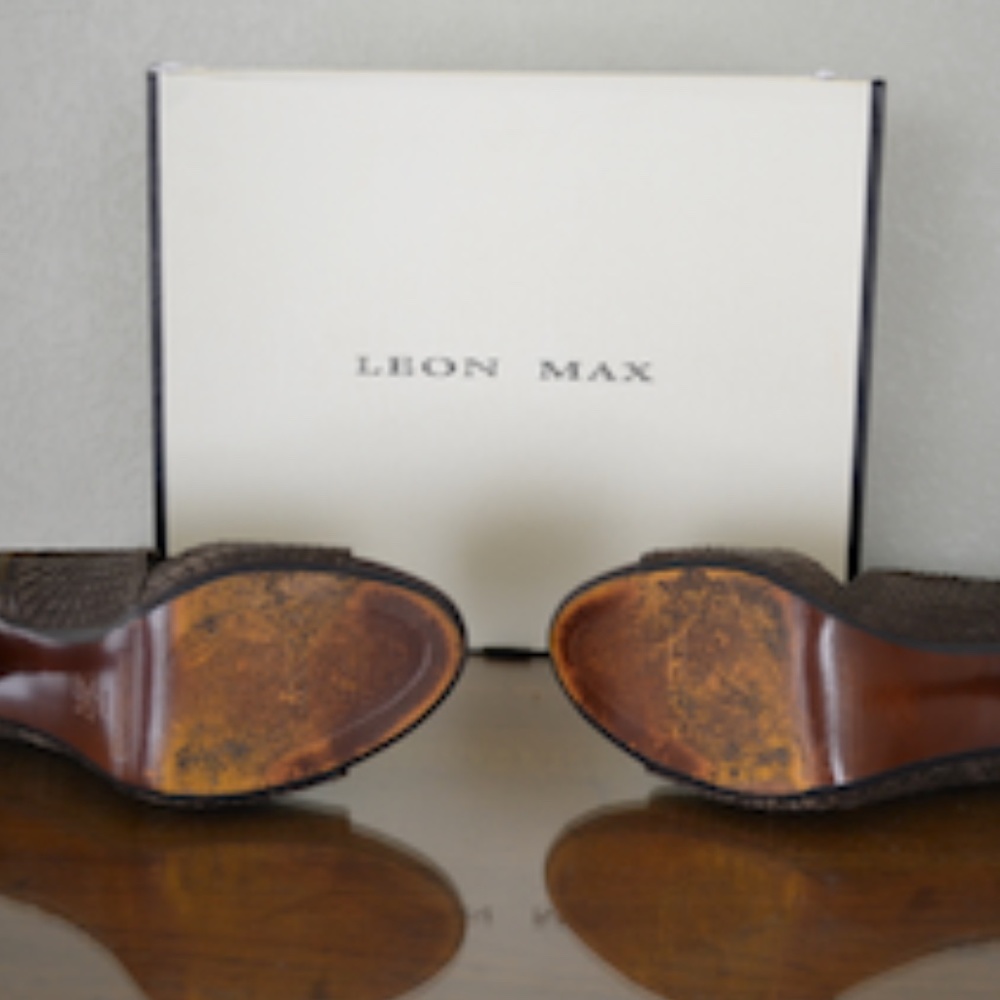 Dark Brown Evoke Snakeskin Leather Pump - Picture 8 of 8